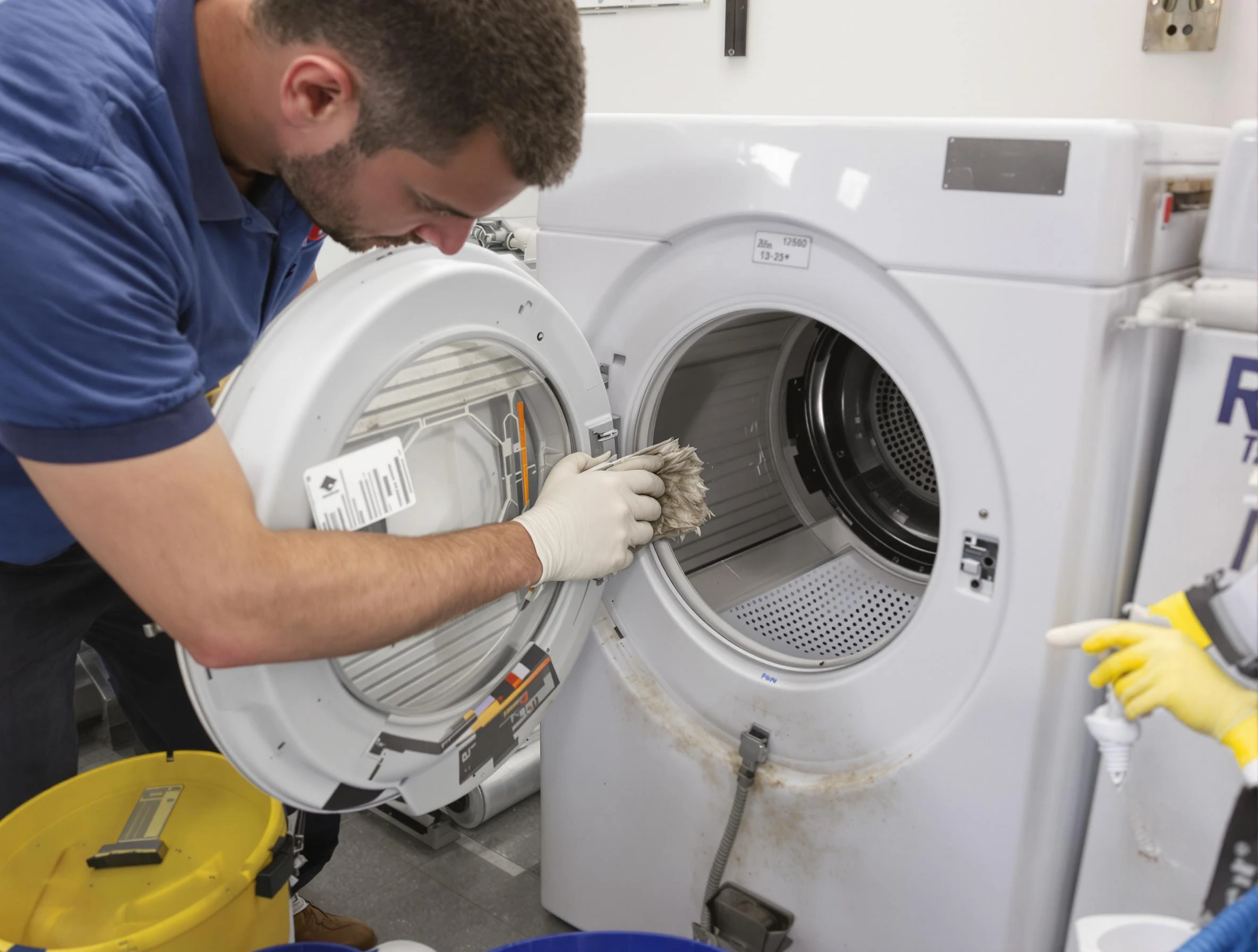 Englewood Dryer Vent Cleaning specialist performing detailed lint trap cleaning service in Englewood